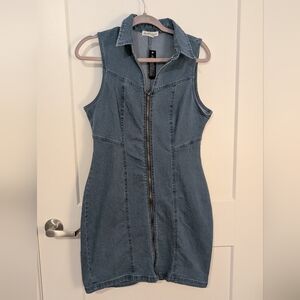 Derek Heart Light Blue Denim Dress